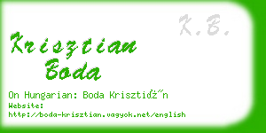 krisztian boda business card